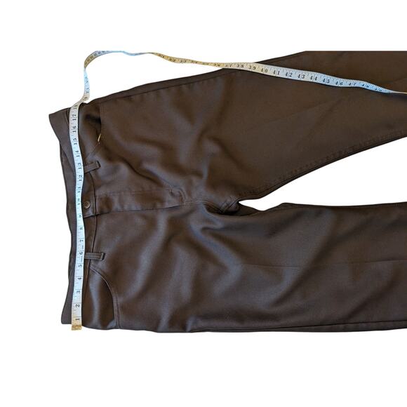 Wrangler Pants Mens 38x30 Brown Workwear Western Wrancher Polyester Trousers \\ - Picture 8 of 12